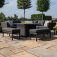 Maze - Outdoor Pulse Deluxe Square Corner Dining Set With Fire Pit -  Charcoal