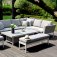 Maze - Outdoor Pulse Left Rectangle Corner Dining Set With Rising Table - Lead Chine
