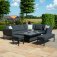 Maze - Outdoor Pulse Left Rectangle Corner Dining Set With Rising Table - Charcoal