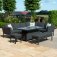 Maze - Outdoor Pulse Left Rectangle Corner Dining Set With Rising Table - Charcoal