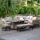 Maze - Outdoor Pulse Left Rectangle Corner Dining Set With Rising Table - Taupe