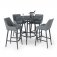 Maze - Outdoor Regal 4 Seat Round Bar Set - Flanelle