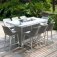Maze - Outdoor Regal 8 Seat Rectangular Bar Set with Fire Pit - Lead Chine
