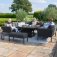 Maze - Outdoor Pulse U Shape Corner Dining Set With Rising Table - Charcoal
